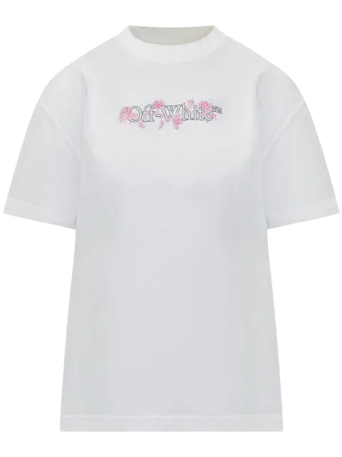 Off-White Bookish Roses-print T-shirt
