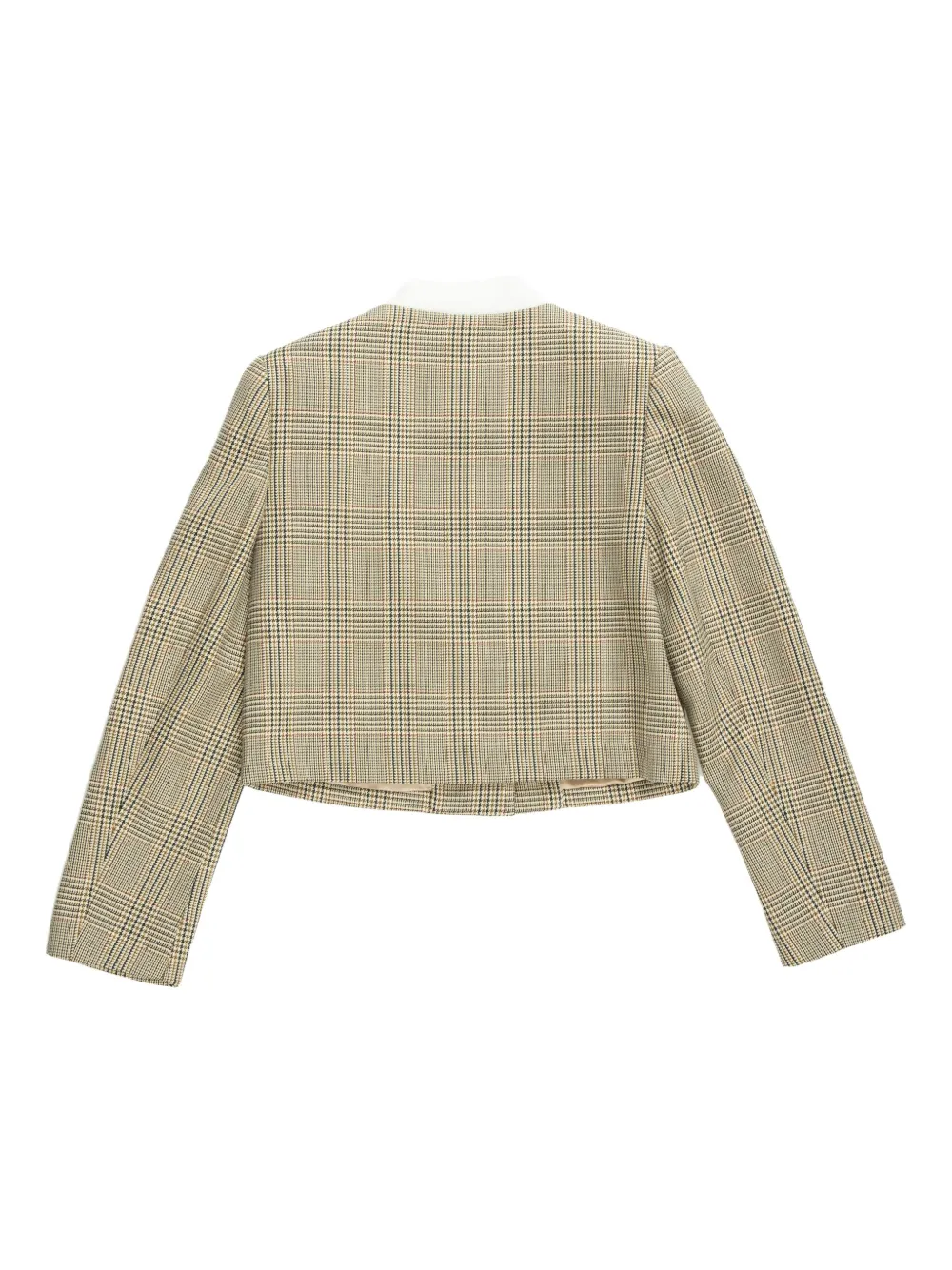 Self-Portrait check wool jacket - Bruin