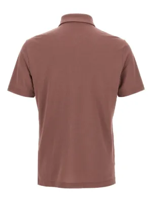 【関税&送料込】Zanone T-shirts and Polos Brown Zanone - Slim-fit cashmere and silk polo shirt - light camel