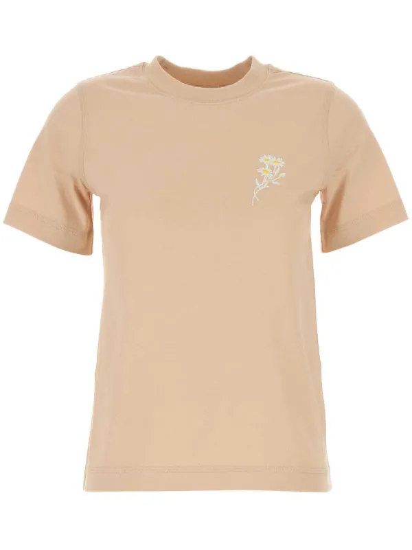 Burberry Floral-print T-shirt in Orange