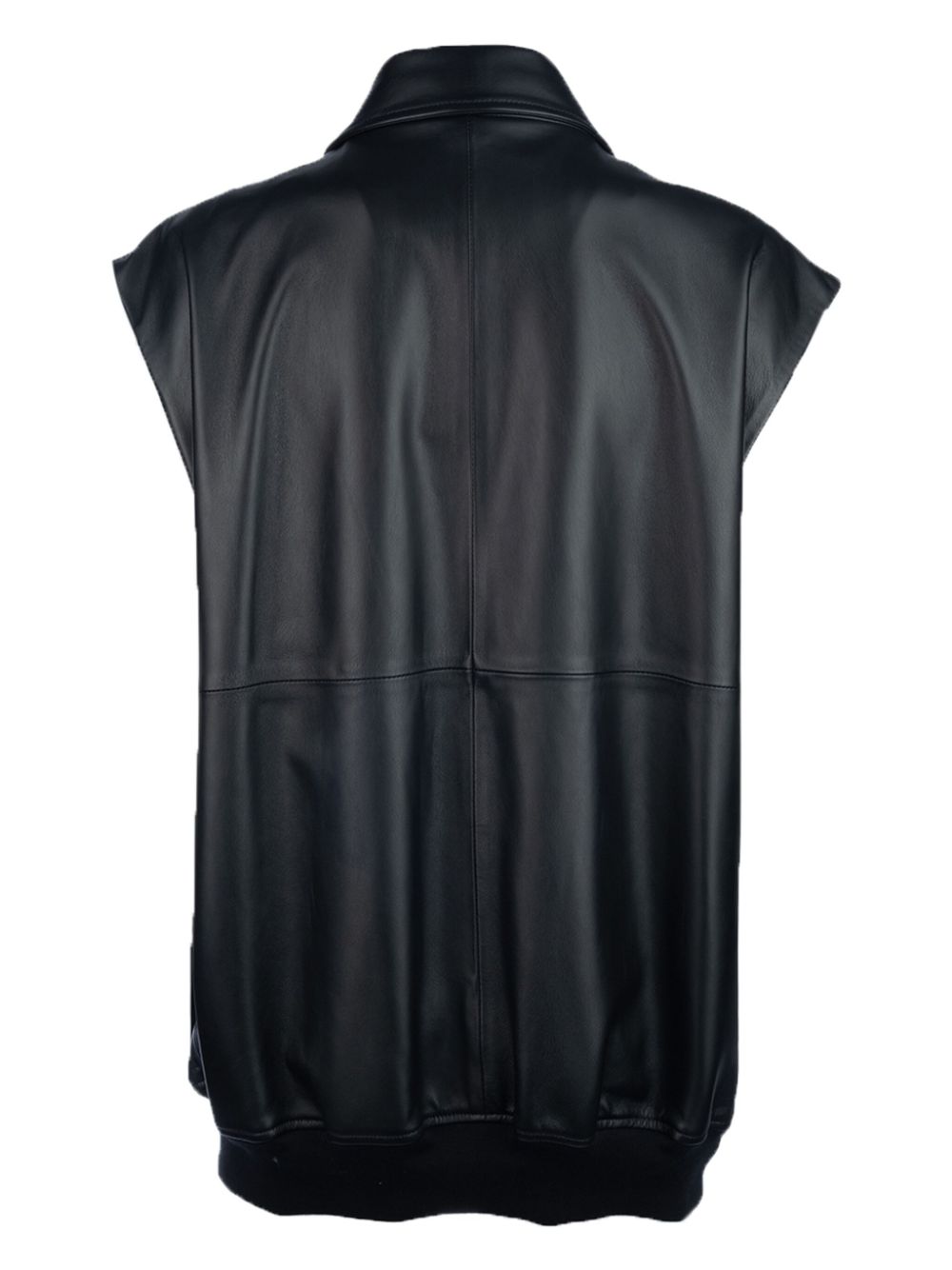 Fabiana Filippi leather gilet - Zwart