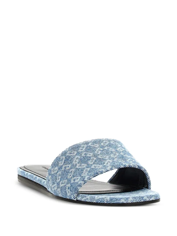 新品★GIVENCHY★4Gフラットサンダル ブルーデニム 早い者勝ち【GIVENCHY】4G デニム フラットサンダル、ブルー
