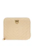 PINKO quilted leather wallet - Neutrals