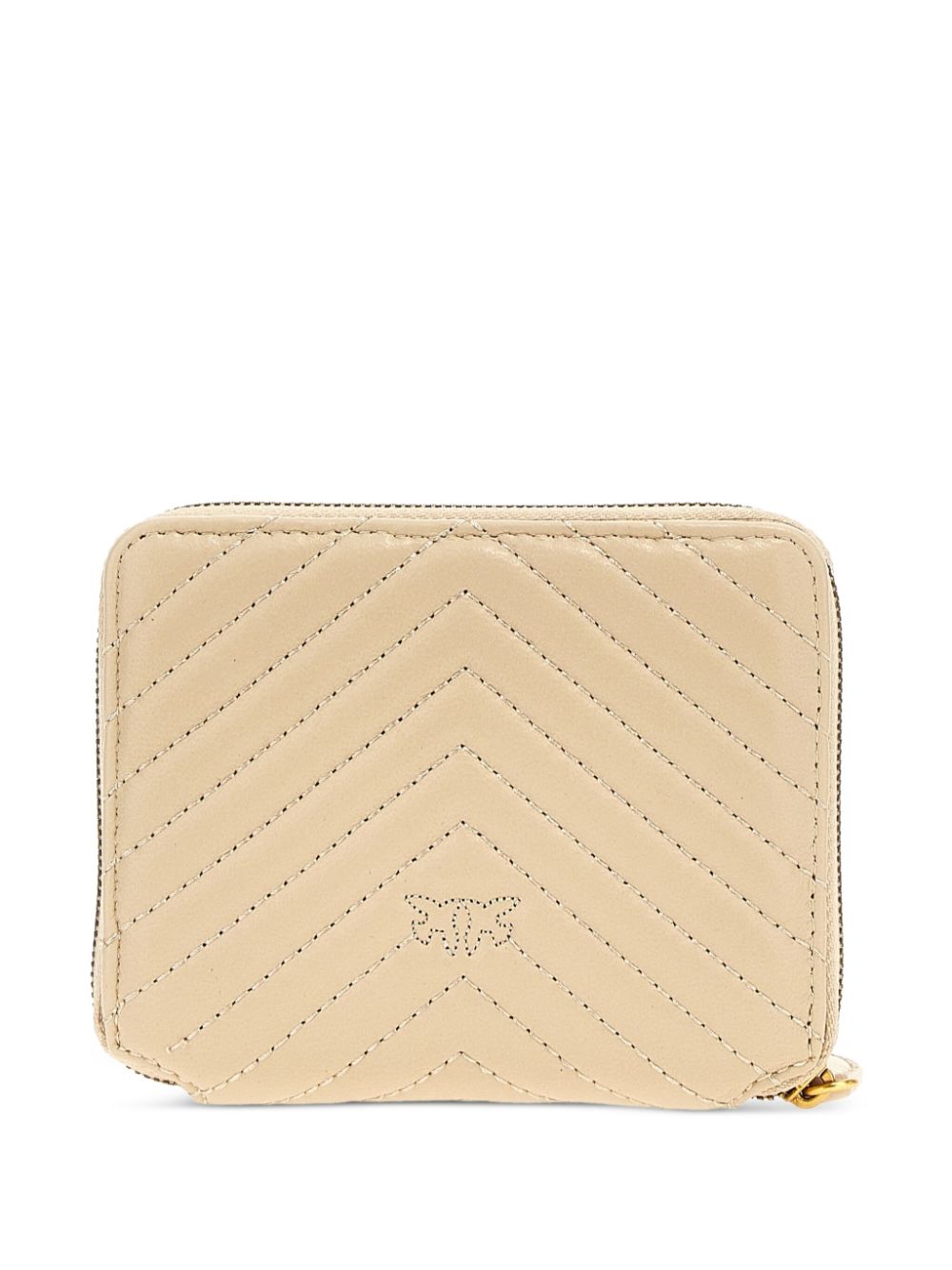 PINKO quilted leather wallet - Beige