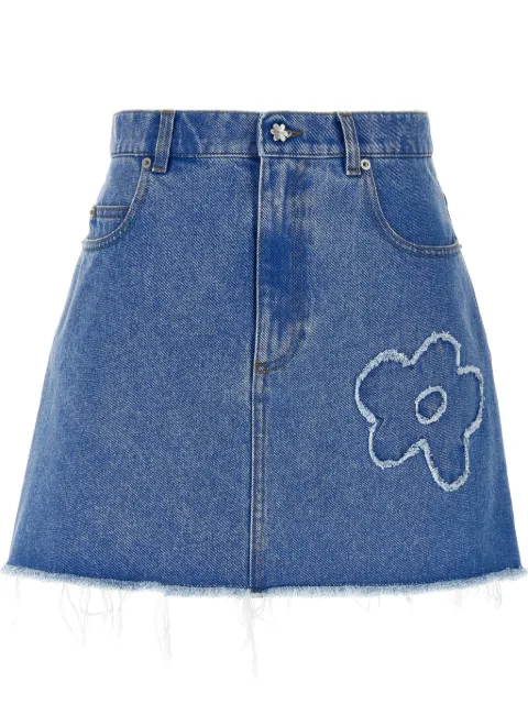 Marni floral-appliqué mini skirt