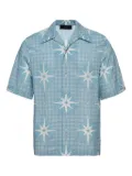 AMIRI star-print short-sleeve shirt - Blue