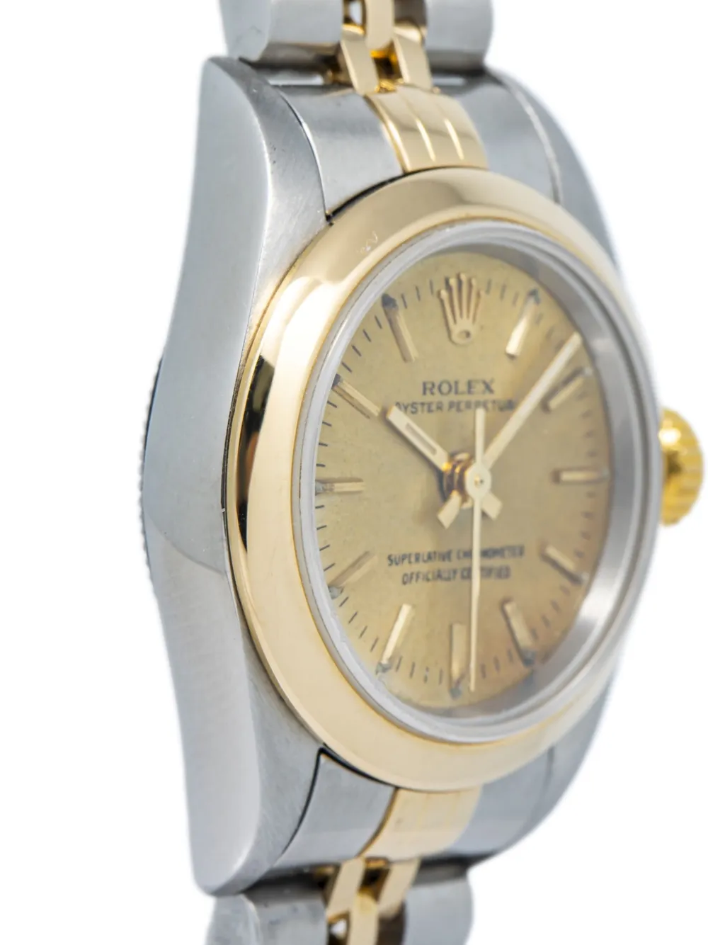 Pre-owned Rolex Oyster Perpetual 24mm In Yellow
