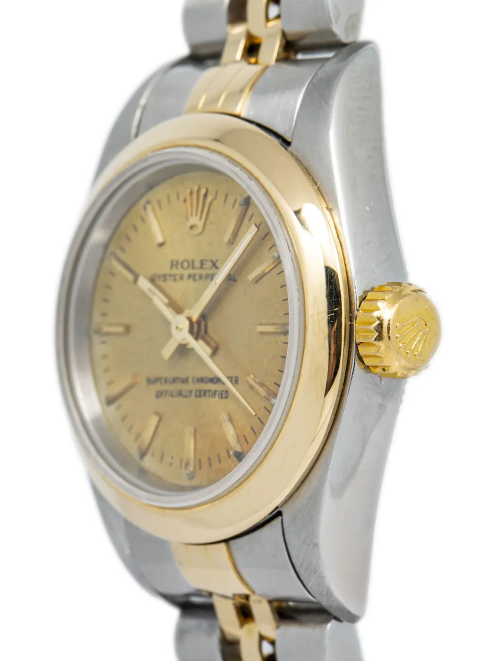 Pre-owned Rolex Oyster Perpetual 24mm In Yellow