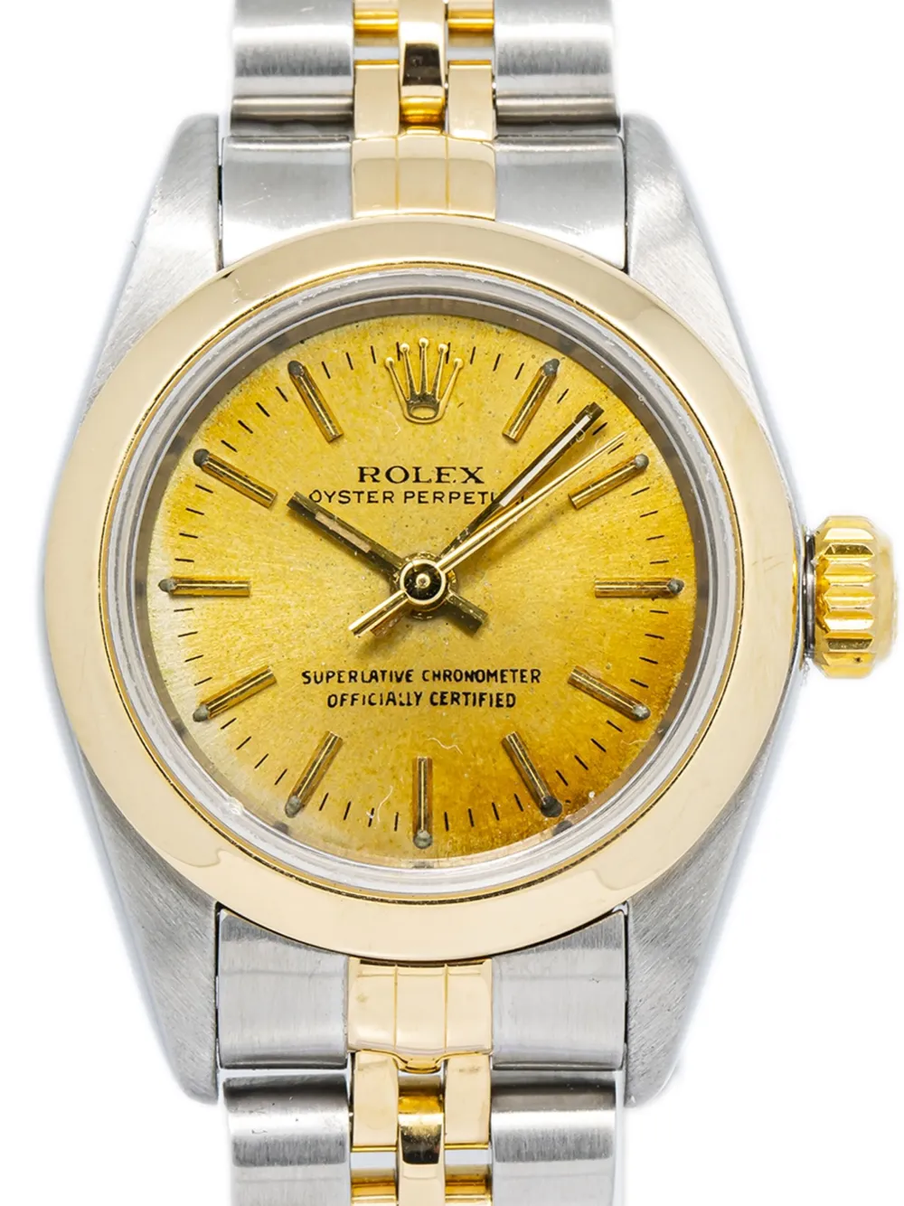 Pre-owned Rolex Oyster Perpetual 24mm In Yellow