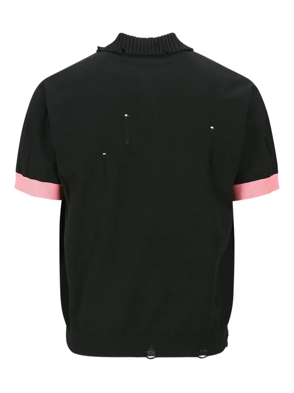 Andersson Bell Damaged poloshirt met korte mouwen - Zwart