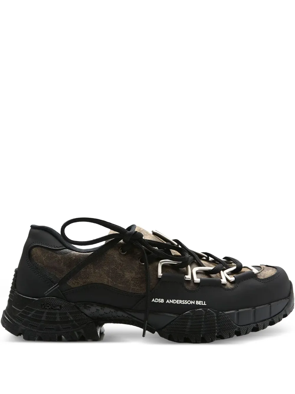 Andersson Bell lace-up panelled trainers Bruin