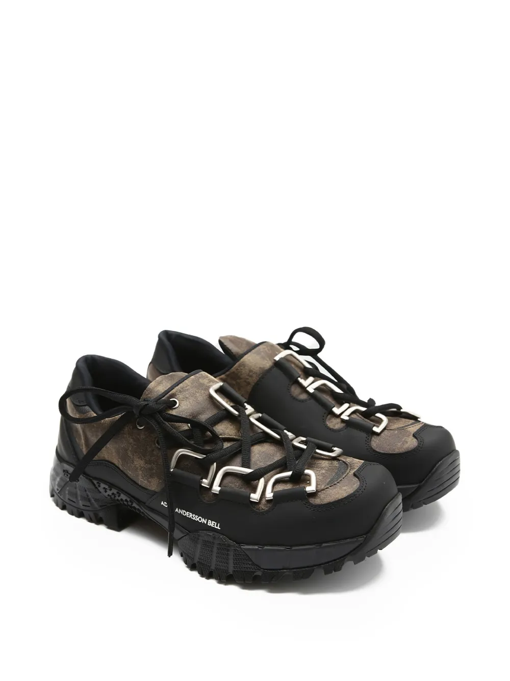 Andersson Bell lace-up panelled trainers Bruin