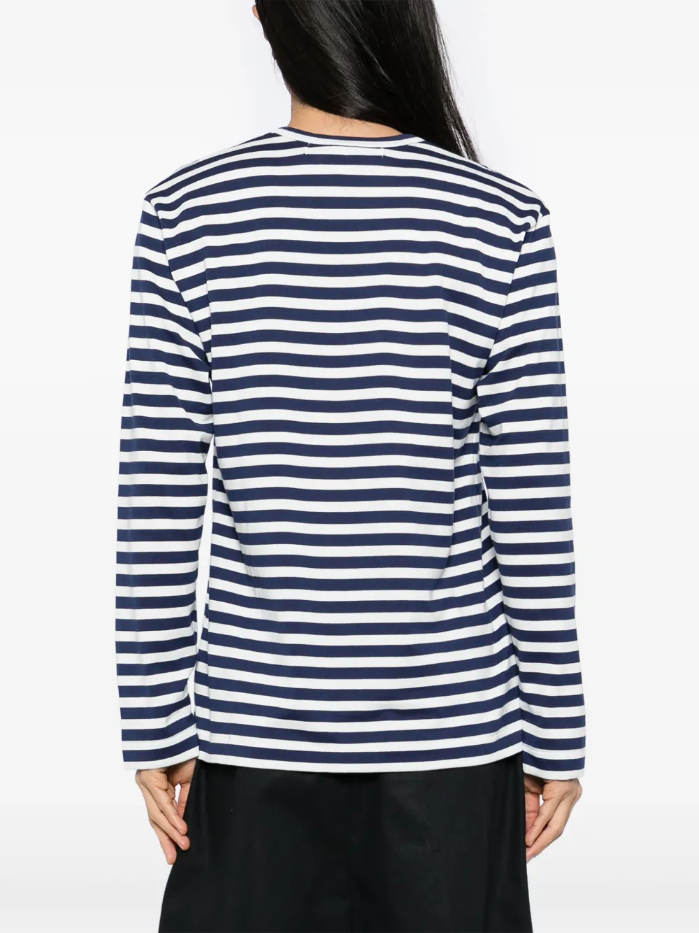 Comme Des Garçons Play Gestreept T-shirt Wit