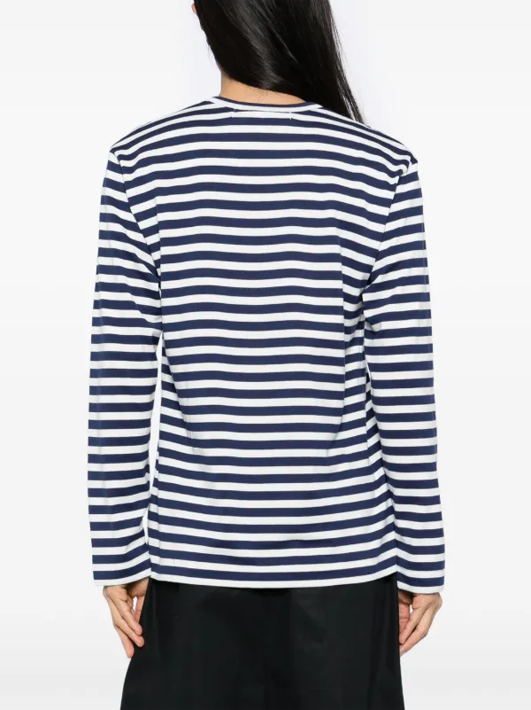 Comme Des Garçons Play ストライプ Tシャツ | ホワイト | FARFETCH JP