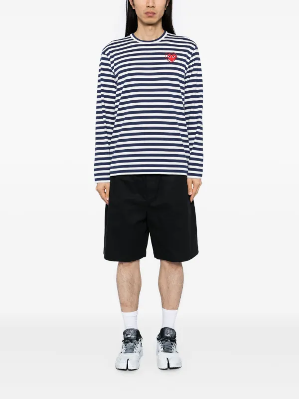 Comme Des Garçons Play ストライプ Tシャツ | ホワイト | FARFETCH JP