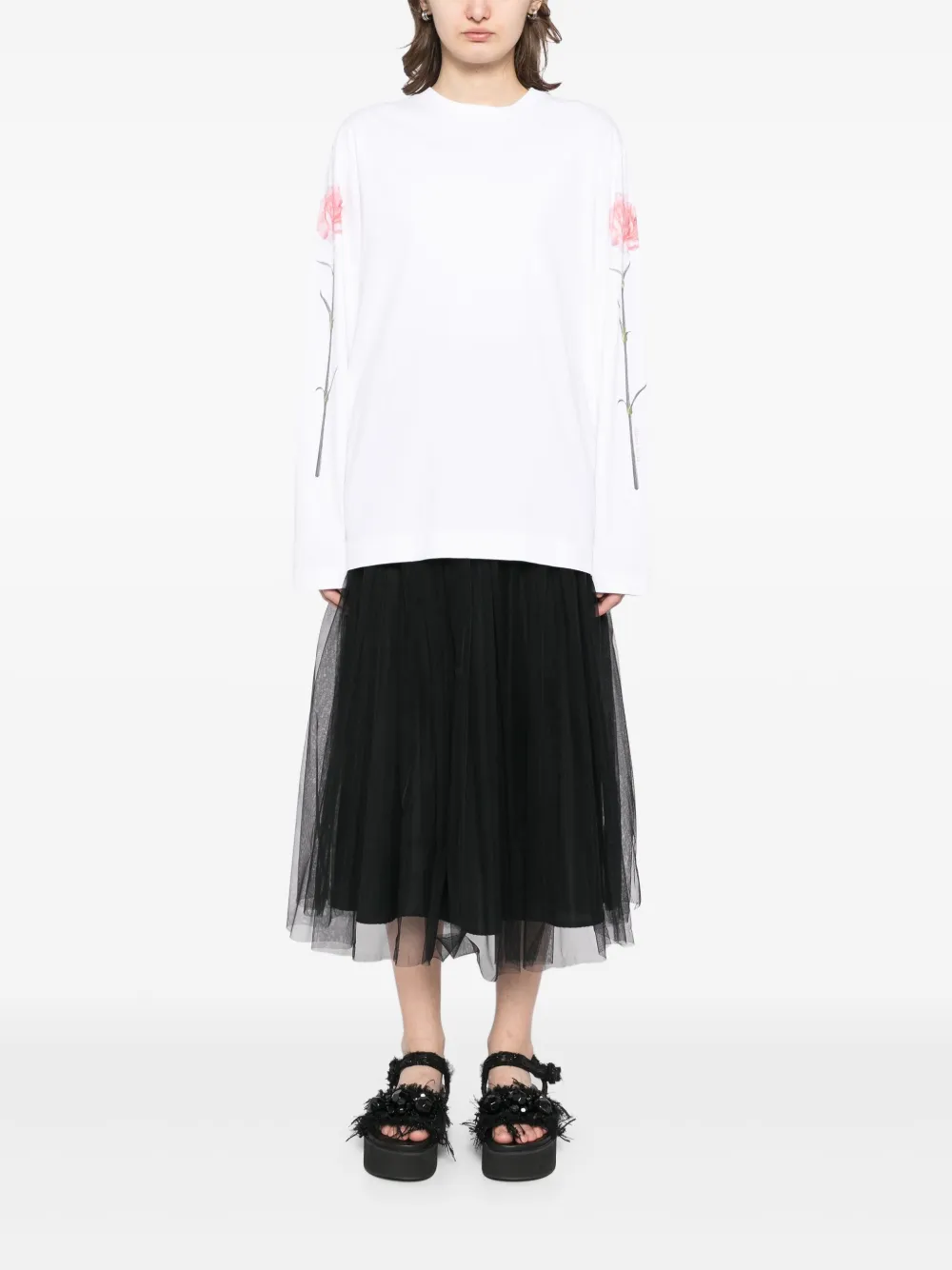 Simone Rocha graphic print T-shirt - Wit