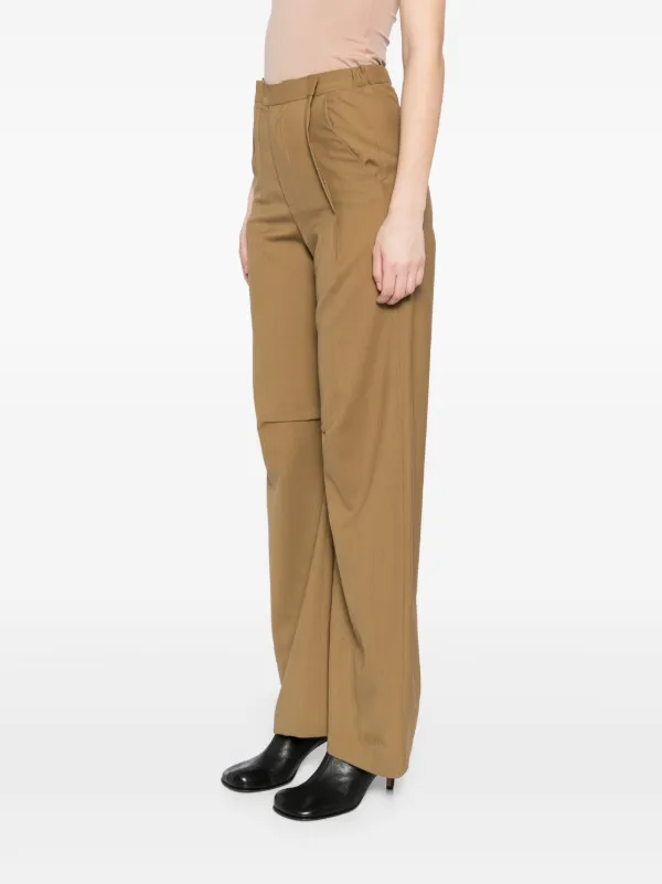 MM6 Maison Margiela プリーツ パンツ | ブラウン | FARFETCH JP
