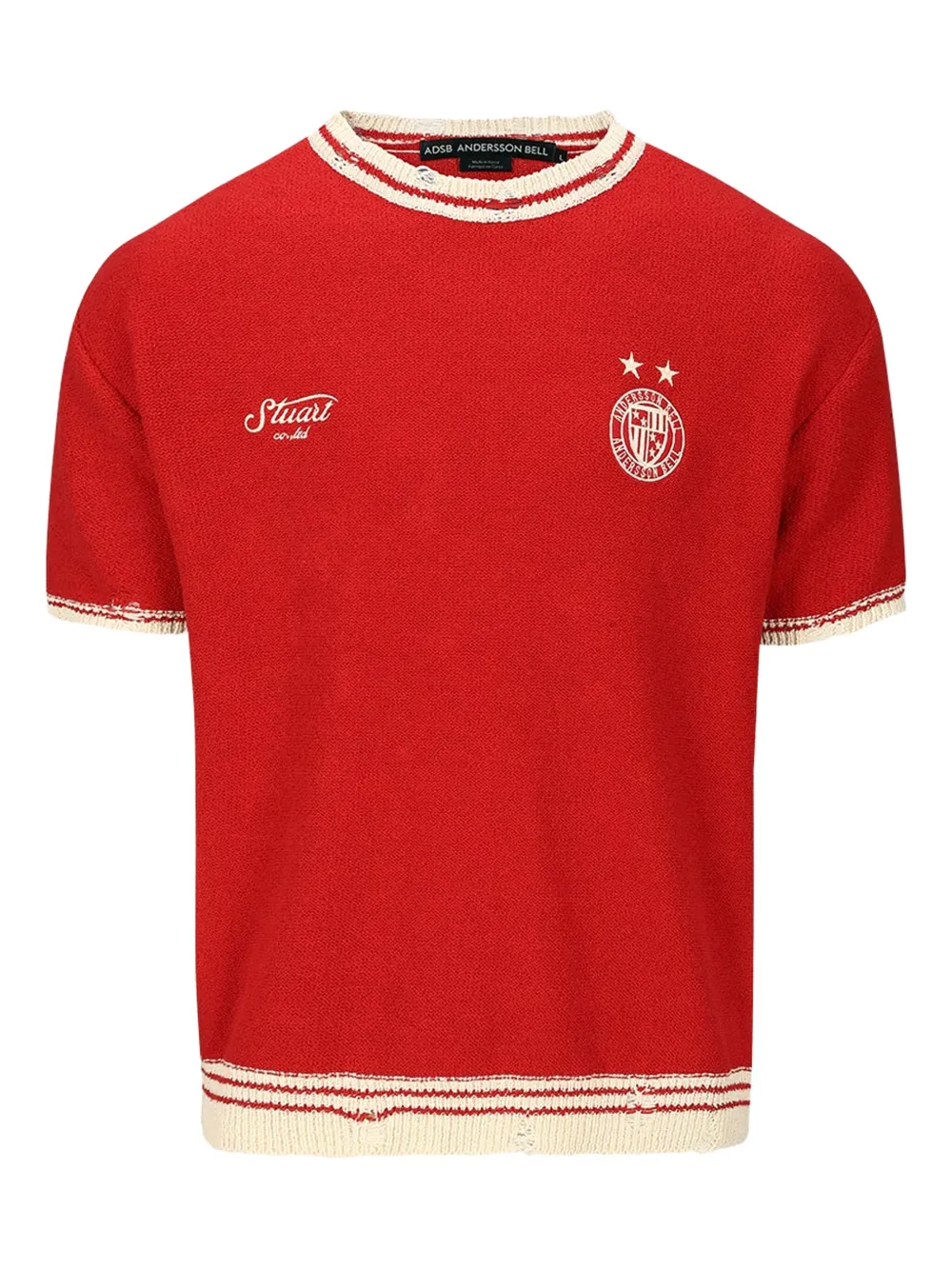 Andersson Bell knitted short-sleeve top | Red | Image 1
