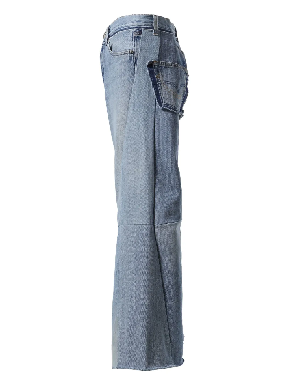 Readymade Bootcut jeans met vlakken - Blauw