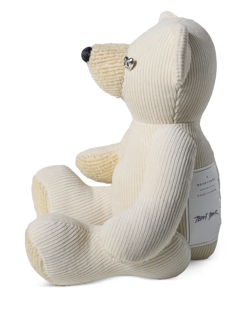 Readymade Teddybeer met logopatch - Wit