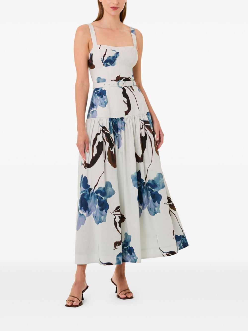 Nicholas Lidia midi dress - Wit