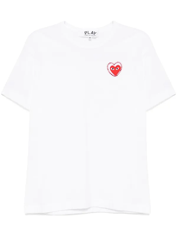 ❤️美品！COMME des GARÇONS ロゴTシャツ 半袖 ホワイト Comme Des Garçons Play ロゴ Tシャツ | ホワイト | FARFETCH JP