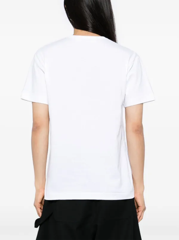 Comme Des Garçons Play ロゴ Tシャツ | ホワイト | FARFETCH JP