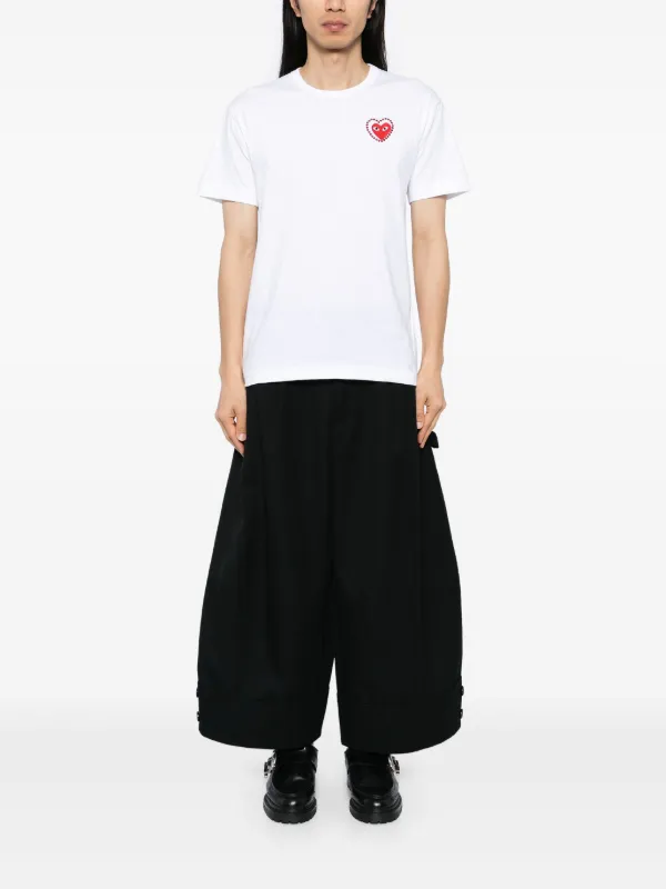 Comme Des Garçons Play ロゴ Tシャツ | ホワイト | FARFETCH JP