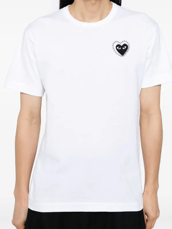 Comme Des Garçons Play ロゴ Tシャツ | ホワイト | FARFETCH JP