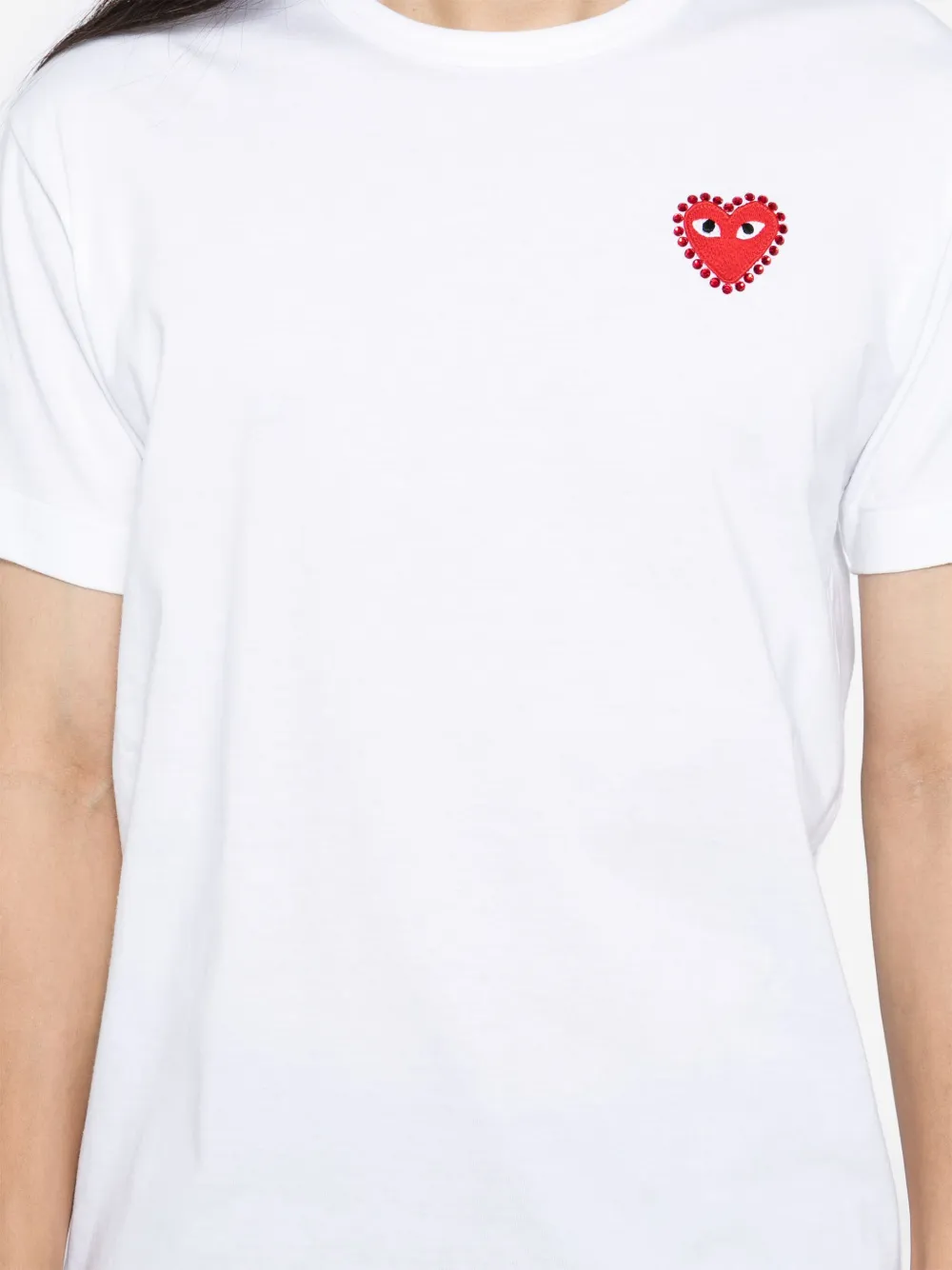 Comme Des Garçons Play T-shirt met logopatch Wit