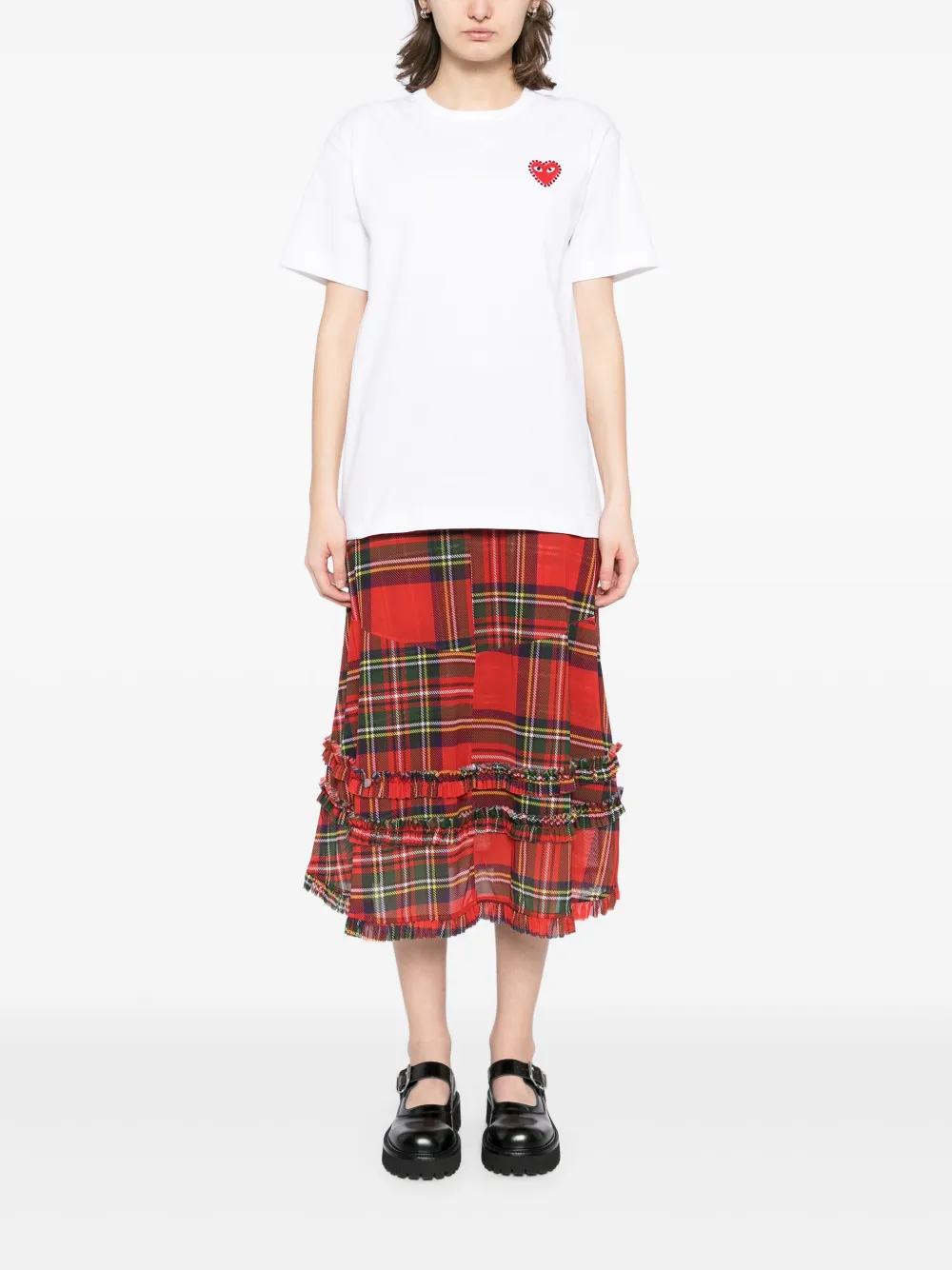 Comme Des Garçons Play T-shirt met logopatch Wit