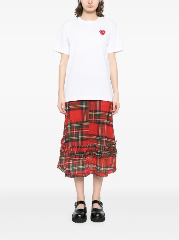 Comme Des Garçons Play ロゴ Tシャツ | ホワイト | FARFETCH JP