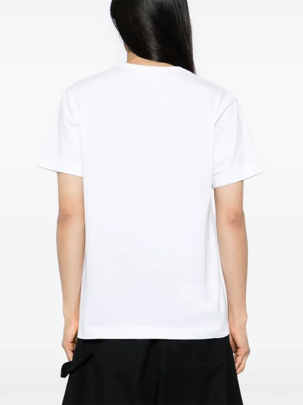Comme Des Garçons Play ロゴ Tシャツ | ホワイト | FARFETCH JP