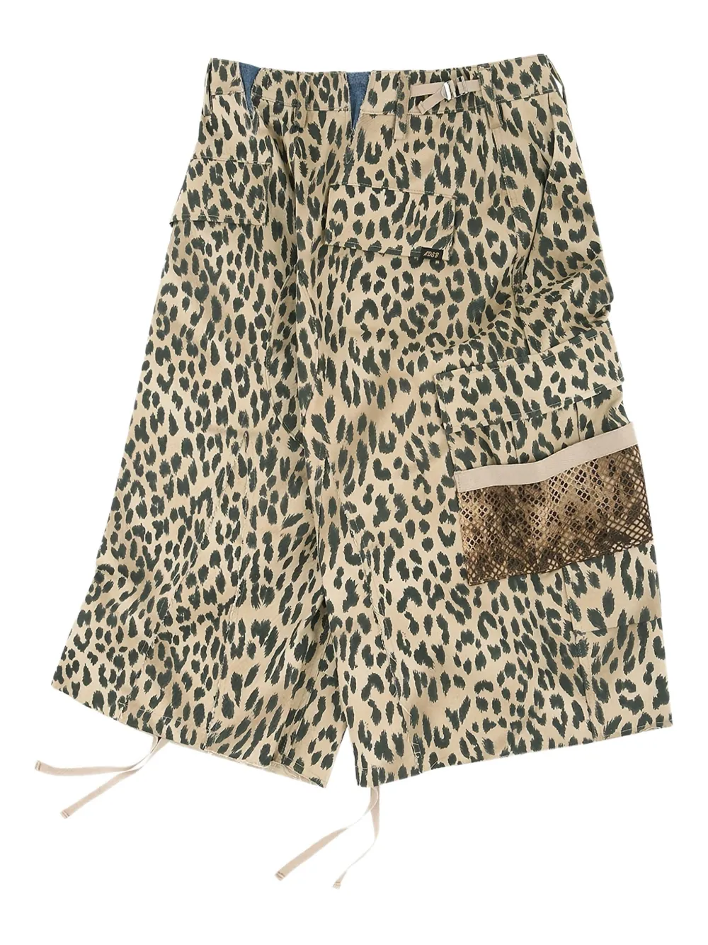 Andersson Bell Cargo shorts met luipaardprint - Beige