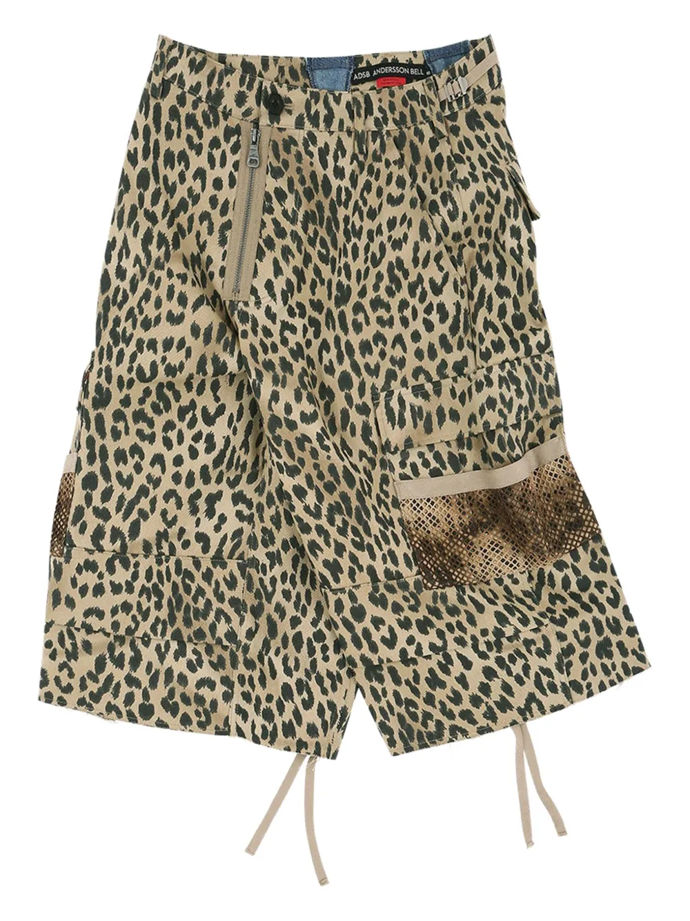 Andersson Bell Cargo shorts met luipaardprint Beige
