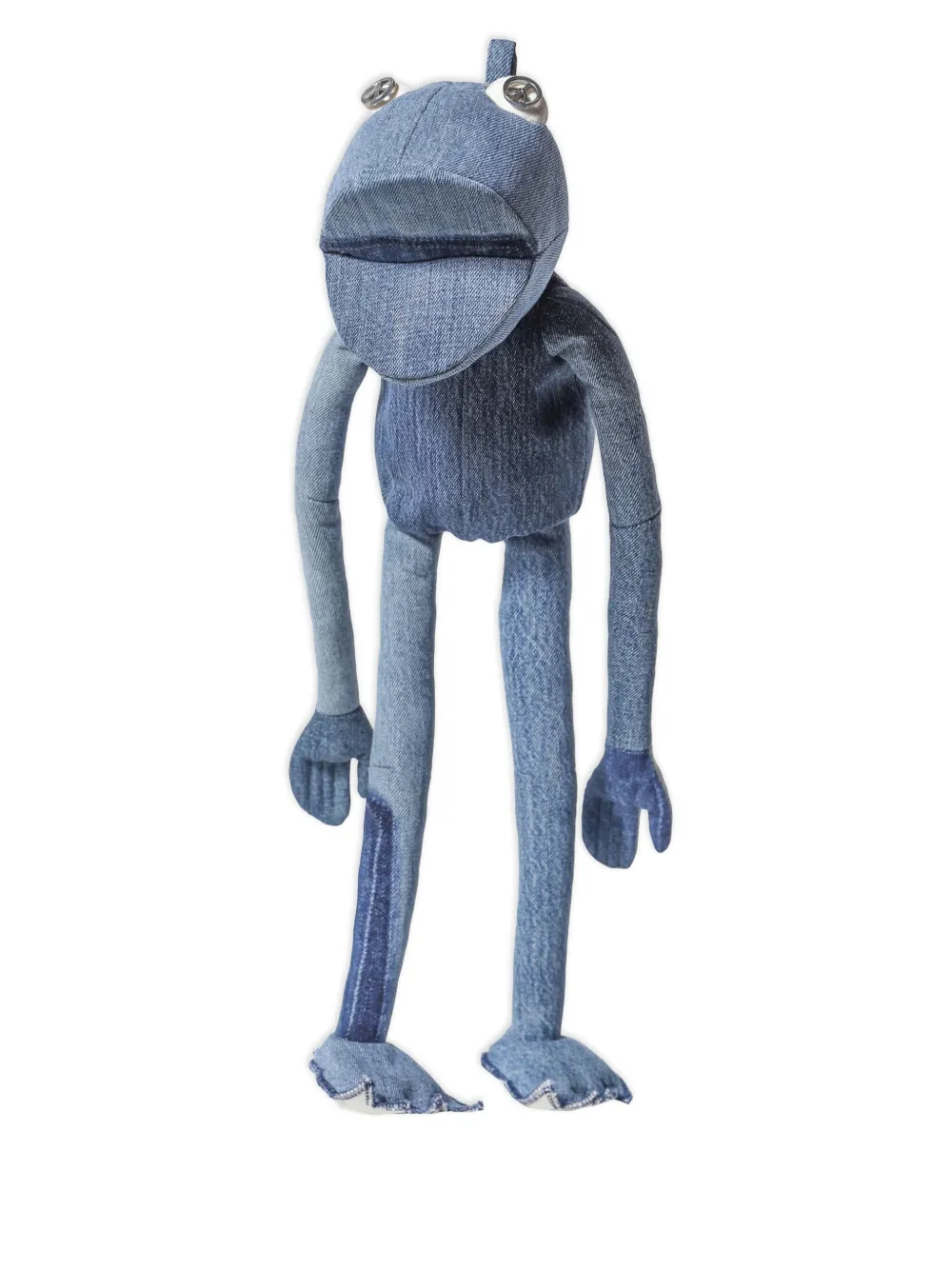 Readymade denim frog stuffed toy | Blue | Image 1