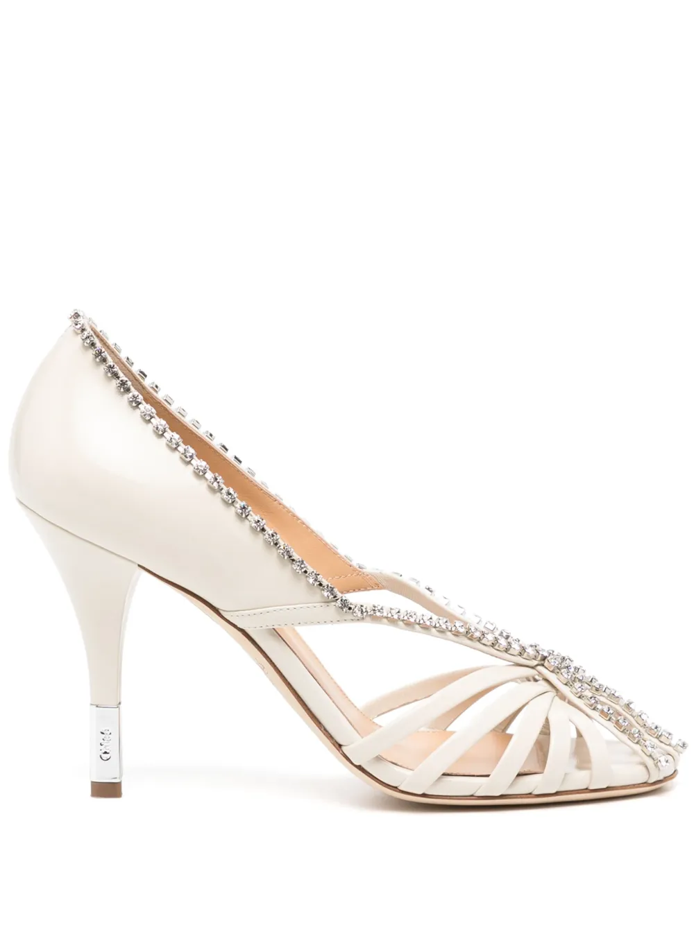 Chloé crystal-embellished pumps White