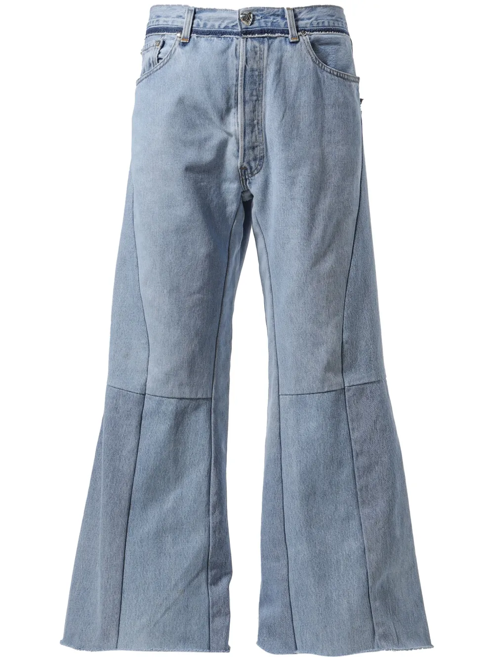 panelled bootcut jeans