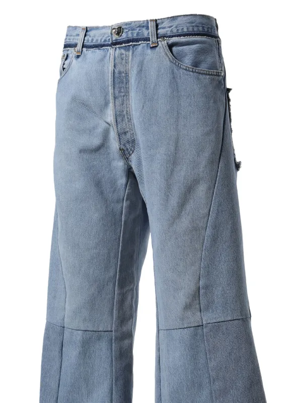 Readymade Panelled Bootcut Jeans | Blue | FARFETCH Readymade Panelled Bootcut Jeans | Blue | FARFETCH