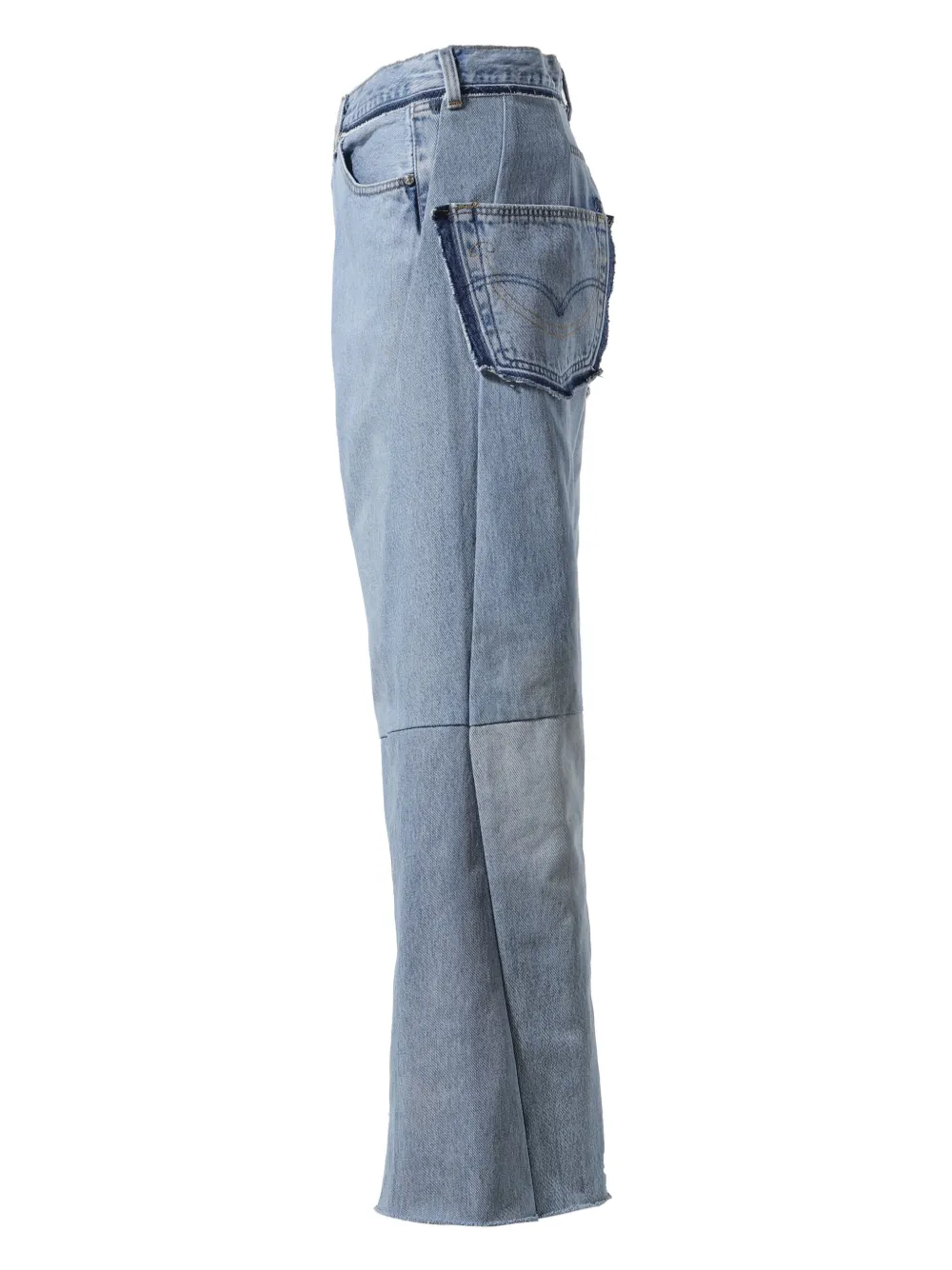 Readymade Bootcut jeans met vlakken - Blauw