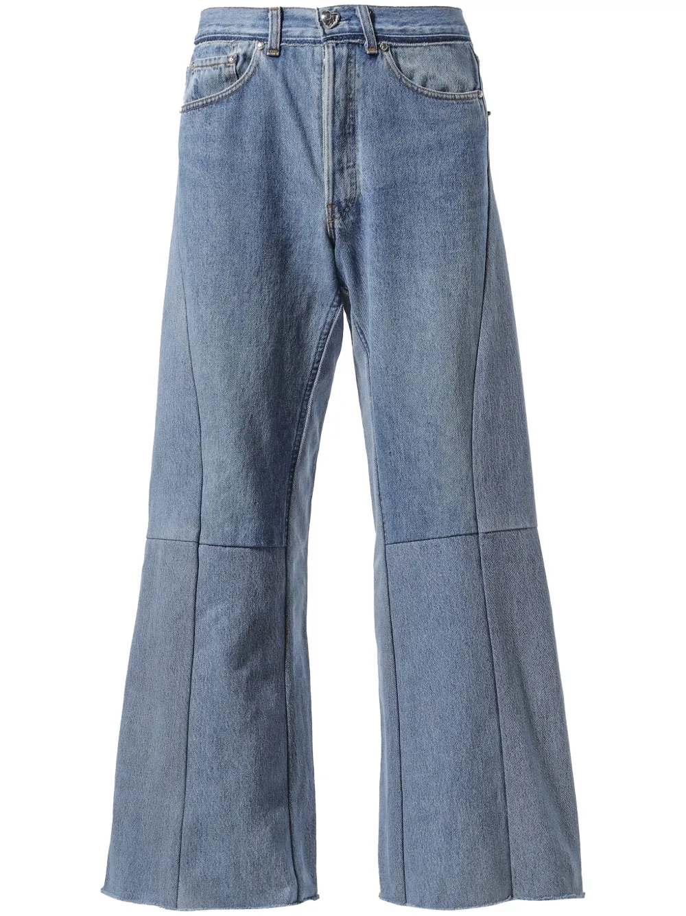 panelled bootcut jeans