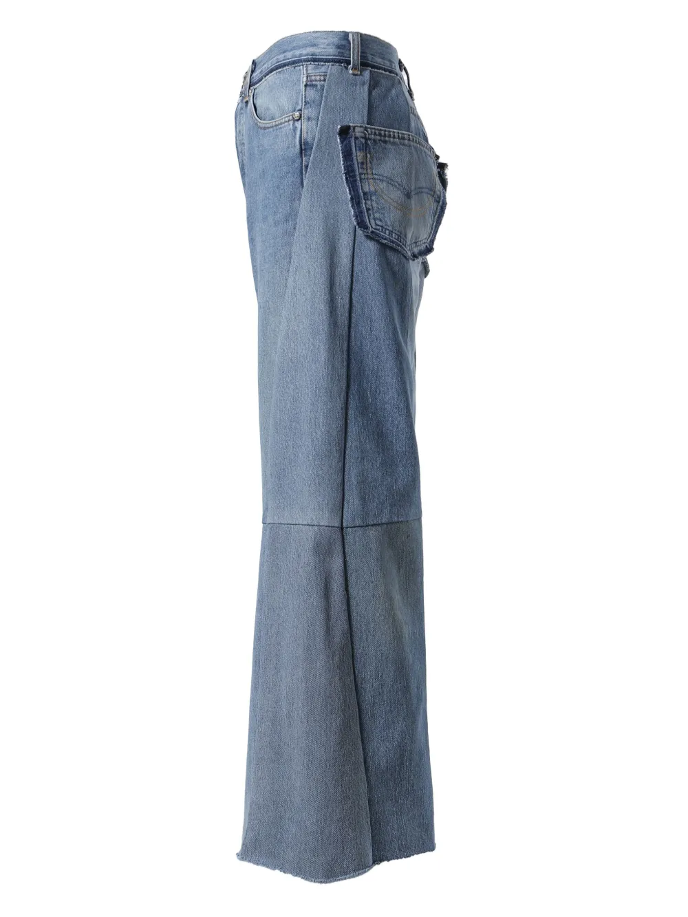 Readymade Bootcut jeans met vlakken - Blauw