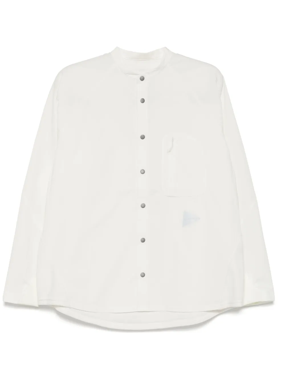 band-collar shirt