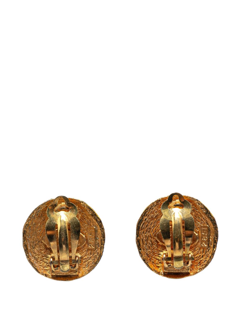 CHANEL Pre-Owned 1980-1990 Gold Plated CC Clip On Earrings costume earrings - Goud