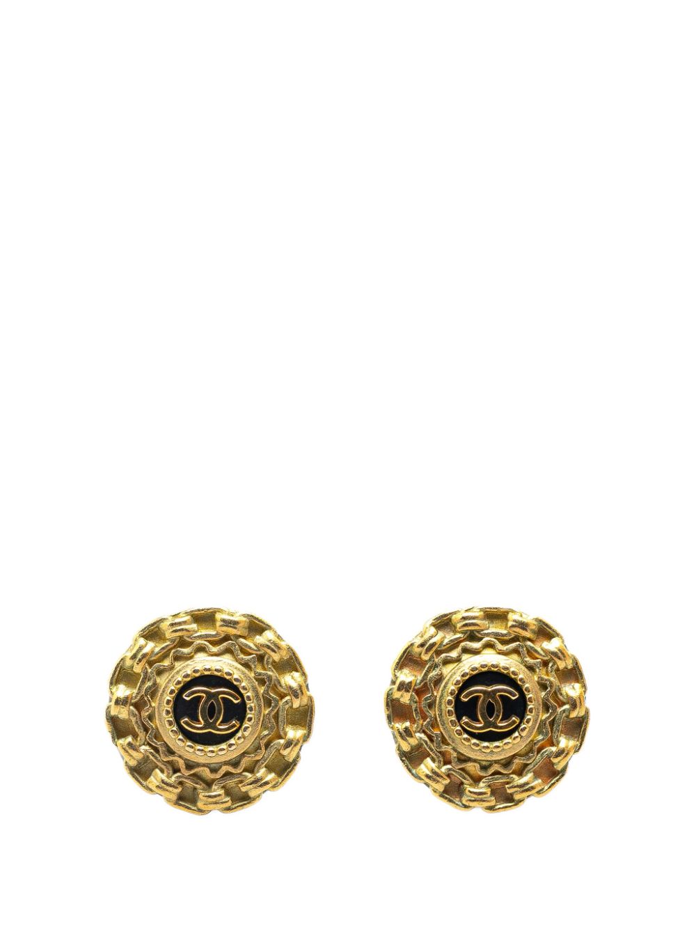 1995 Gold Plated CC Clip On Earrings costume earrings