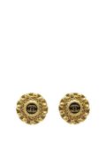 CHANEL Pre-Owned 1995 Gold Plated CC Clip On Earrings costume earrings