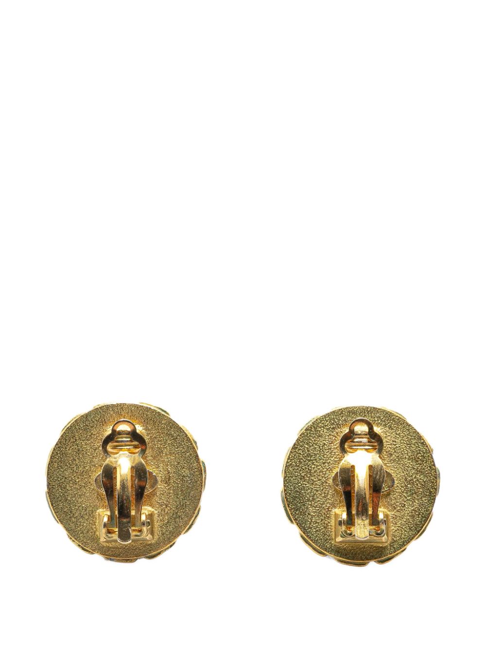 CHANEL Pre-Owned 1995 Gold Plated CC Clip On Earrings costume earrings - Goud