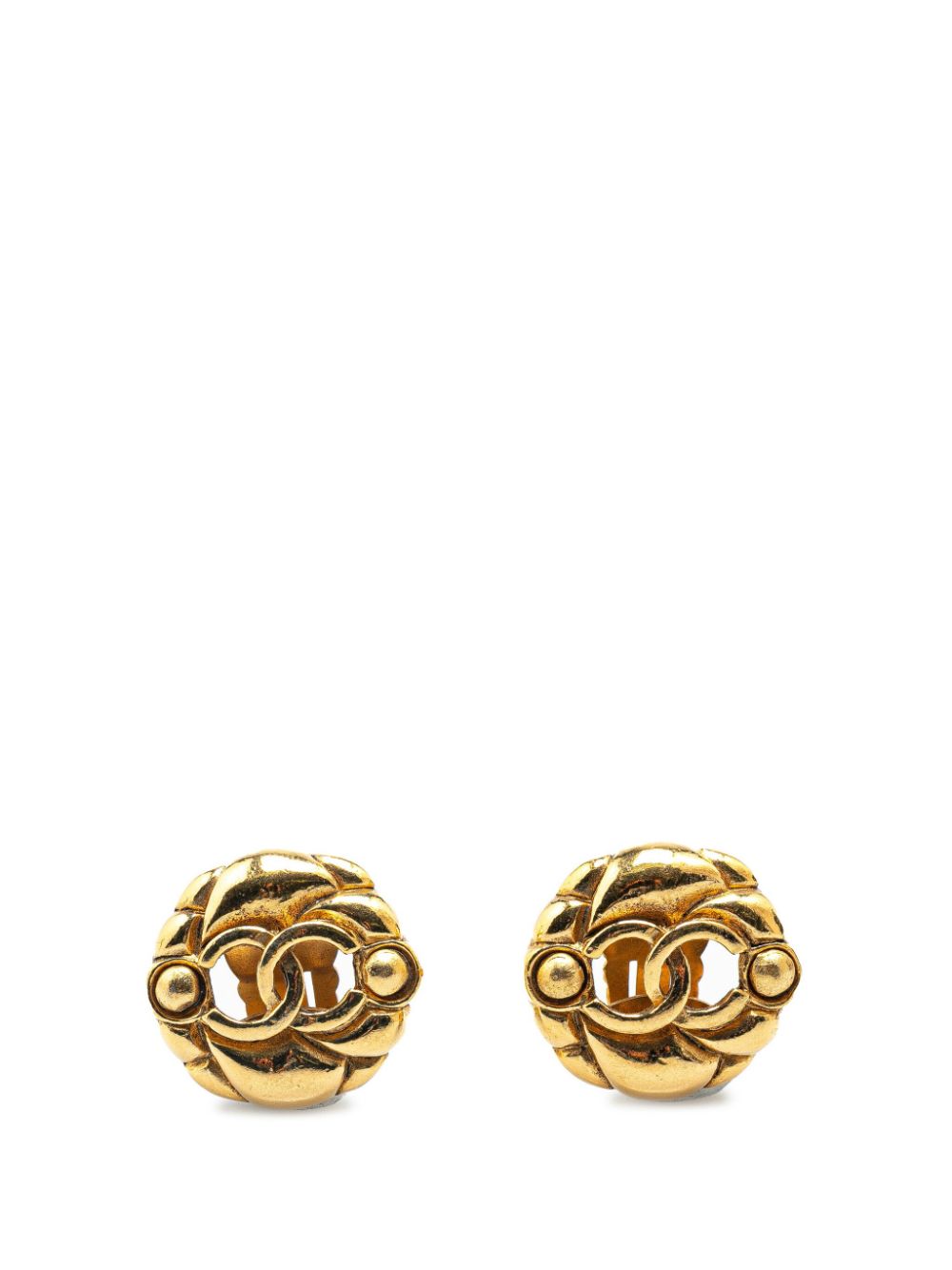 1980-1990 Gold Plated CC Clip On Earrings costume earrings