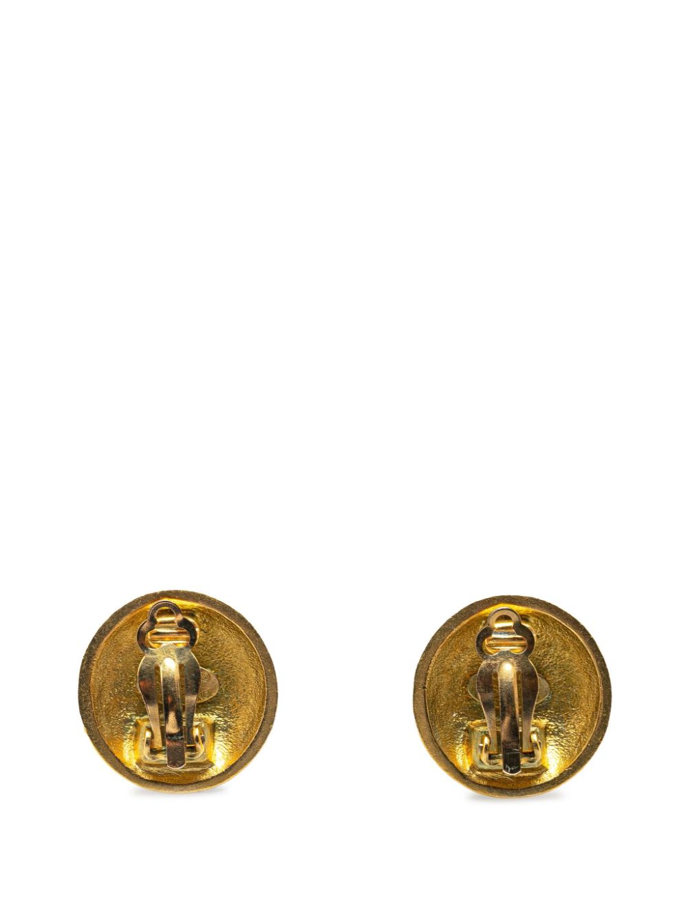 CHANEL Pre-Owned 1995 Gold Plated CC Clip On Earrings costume earrings - Goud