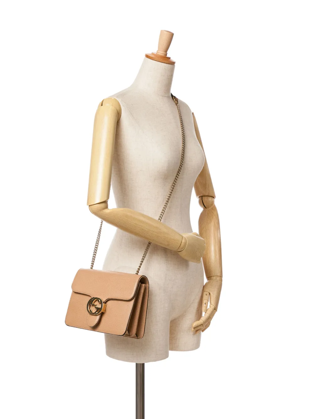Gucci Pre-Owned 2016-2024 Small Dollar Calfskin Interlocking G crossbody bag - Bruin